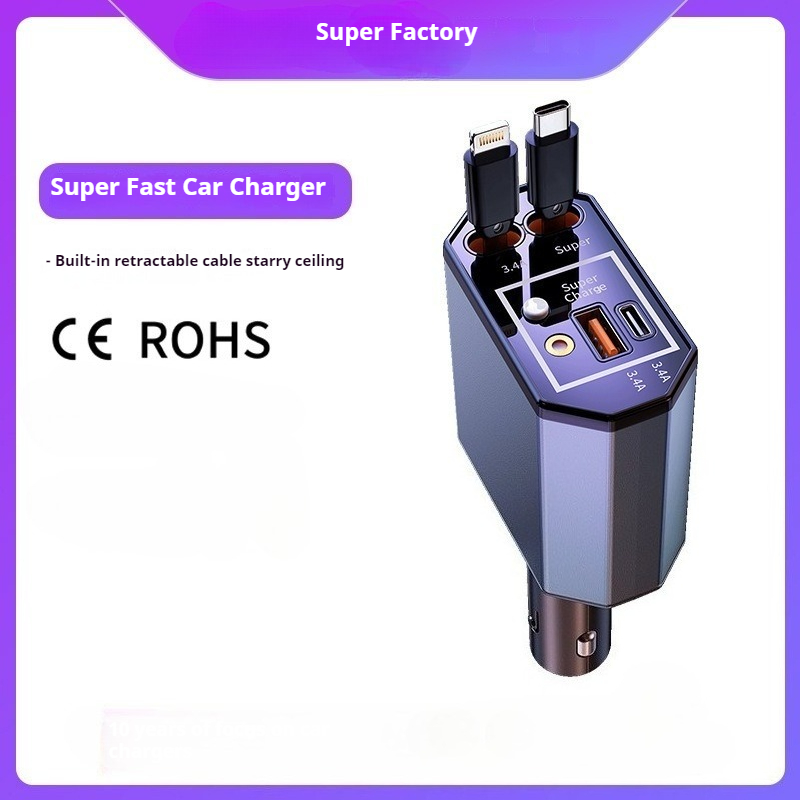 Cargador de Coche de 120W con  - Fast Charging Cable reseña y precio