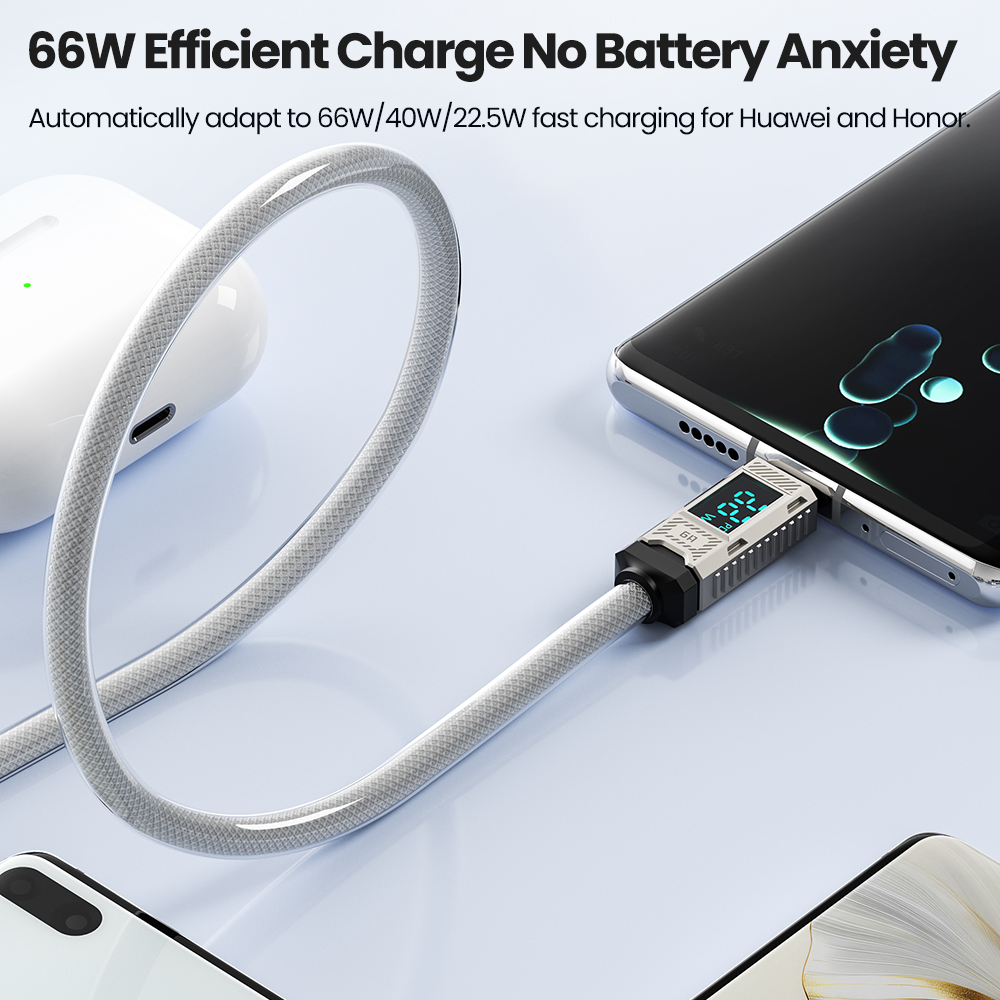 Toocki PD 66W Cable USB C pant - Fast Charging Cable reseña y precio