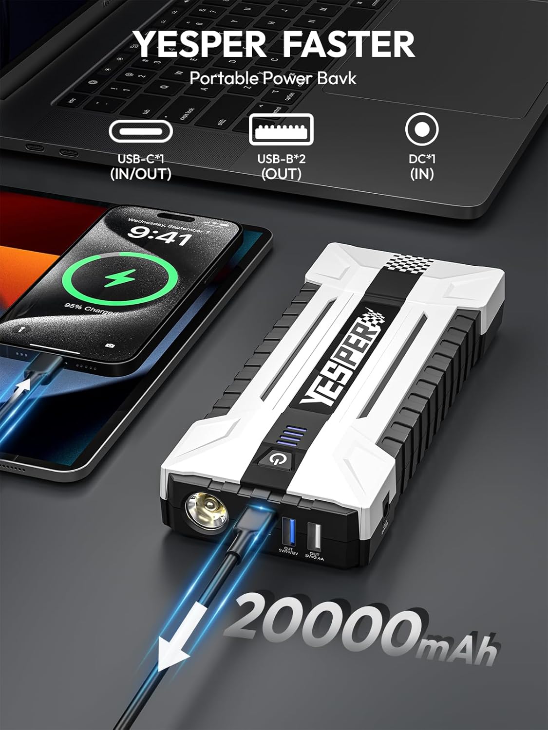 Arrancador de Coches YEPSER YJ - Portable Charger 20000Mah reseña y precio